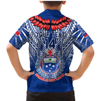 Custom Samoa Rugby Family Matching Mermaid Dress and Hawaiian Shirt 2023 Go Manu Samoa With Ula Fala Style LT14 - Polynesian Pride
