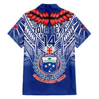 Custom Samoa Rugby Family Matching Summer Maxi Dress and Hawaiian Shirt 2023 Go Manu Samoa With Ula Fala Style LT14 - Polynesian Pride