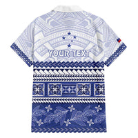 Personalised HRPP Samoa Siapo Family Matching Long Sleeve Bodycon Dress and Hawaiian Shirt Teuila Flowers Samoan Pattern LT14 - Polynesian Pride