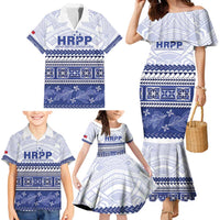 Personalised HRPP Samoa Siapo Family Matching Mermaid Dress and Hawaiian Shirt Teuila Flowers Samoan Pattern LT14 - Polynesian Pride