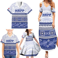 Personalised HRPP Samoa Siapo Family Matching Summer Maxi Dress and Hawaiian Shirt Teuila Flowers Samoan Pattern LT14 - Polynesian Pride