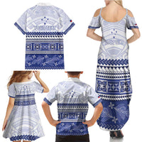 Personalised HRPP Samoa Siapo Family Matching Summer Maxi Dress and Hawaiian Shirt Teuila Flowers Samoan Pattern LT14 - Polynesian Pride