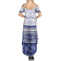 Personalised HRPP Samoa Siapo Family Matching Summer Maxi Dress and Hawaiian Shirt Teuila Flowers Samoan Pattern LT14 - Polynesian Pride