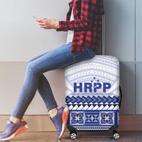 HRPP Samoa Siapo Luggage Cover Teuila Flowers Samoan Pattern - Polynesian Pride