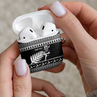 New Zealand Christmas Rugby Personalised AirPods Case Meri Kirihimete All Black Maori LT14 - Polynesian Pride