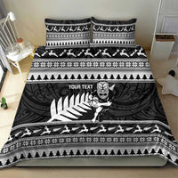 New Zealand Christmas Rugby Personalised Bedding Set Meri Kirihimete All Black Maori - Polynesian Pride