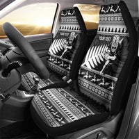 New Zealand Christmas Rugby Personalised Car Seat Cover Meri Kirihimete All Black Maori LT14 - Polynesian Pride