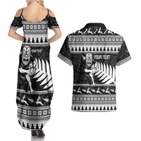 New Zealand Christmas Rugby Personalised Couples Matching Summer Maxi Dress and Hawaiian Shirt Meri Kirihimete All Black Maori LT14 - Polynesian Pride