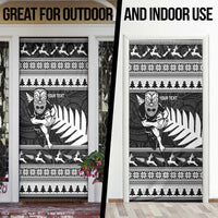 New Zealand Christmas Rugby Personalised Door Cover Meri Kirihimete All Black Maori LT14 - Polynesian Pride