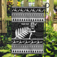 New Zealand Christmas Rugby Personalised Garden Flag Meri Kirihimete All Black Maori LT14 Garden Flag Black - Polynesian Pride