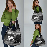 New Zealand Christmas Rugby Personalised Grocery Bag Meri Kirihimete All Black Maori LT14 - Polynesian Pride