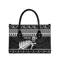 New Zealand Christmas Rugby Personalised Leather Bag Meri Kirihimete All Black Maori LT14 - Polynesian Pride