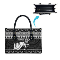 New Zealand Christmas Rugby Personalised Leather Bag Meri Kirihimete All Black Maori LT14 - Polynesian Pride