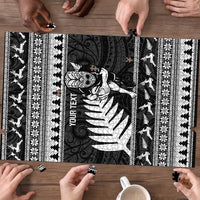 New Zealand Christmas Rugby Personalised Puzzle Meri Kirihimete All Black Maori LT14 - Polynesian Pride