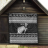 New Zealand Christmas Rugby Personalised Quilt Meri Kirihimete All Black Maori LT14 - Polynesian Pride