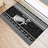 New Zealand Christmas Rugby Personalised Rubber Doormat Meri Kirihimete All Black Maori LT14 - Polynesian Pride