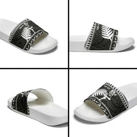 New Zealand Christmas Rugby Personalised Slide Sandals Meri Kirihimete All Black Maori LT14 - Polynesian Pride