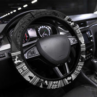 New Zealand Christmas Rugby Steering Wheel Cover Meri Kirihimete All Black Maori LT14 Universal Fit Black - Polynesian Pride