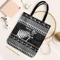 New Zealand Christmas Rugby Personalised Tote Bag Meri Kirihimete All Black Maori LT14 Black Strap One Size Black - Polynesian Pride