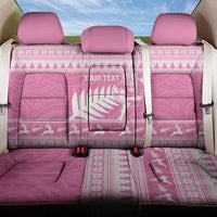 New Zealand Christmas Rugby Personalised Back Car Seat Cover Meri Kirihimete All Black Maori Pink Version LT14 One Size Pink - Polynesian Pride