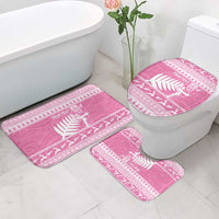 New Zealand Christmas Rugby Personalised Bathroom Set Meri Kirihimete All Black Maori Pink Version LT14 - Polynesian Pride