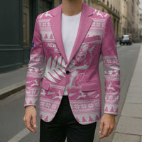 New Zealand Christmas Rugby Personalised Blazer Meri Kirihimete All Black Maori Pink Version LT14 - Polynesian Pride