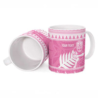 New Zealand Christmas Rugby Personalised Ceramic Mug Meri Kirihimete All Black Maori Pink Version LT14 - Polynesian Pride