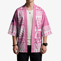 New Zealand Christmas Rugby Personalised Kimono Meri Kirihimete All Black Maori Pink Version LT14 - Polynesian Pride