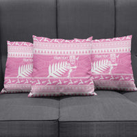 New Zealand Christmas Rugby Personalised Pillow Cover Meri Kirihimete All Black Maori Pink Version LT14 - Polynesian Pride