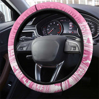 New Zealand Christmas Rugby Steering Wheel Cover Meri Kirihimete All Black Maori Pink Version LT14 - Polynesian Pride