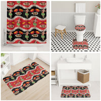 Uliuli Hawaii Makahiki Bathroom Set Hawaiian Puakenikeni Lei Hula Girl Red Version LT14 - Polynesian Pride