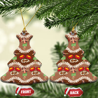 Uliuli Hawaii Makahiki Ceramic Ornament Hawaiian Puakenikeni Lei Hula Girl Brown Version LT14 Christmas Tree Brown - Polynesian Pride