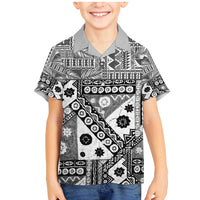 Black Bula Fiji Family Matching Mermaid Dress and Hawaiian Shirt Unique Masi Tapa Pattern LT14 Son's Shirt Black - Polynesian Pride