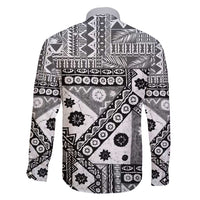 Black Bula Fiji Family Matching Short Sleeve Bodycon Dress and Hawaiian Shirt Unique Masi Tapa Pattern LT14 - Polynesian Pride