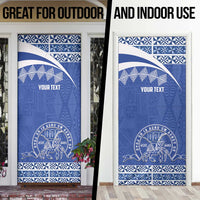 Personalised Tonga Tupou College Toloa Door Cover 160 Years Anniversary Tongan Ngatu Pattern