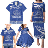 Personalised Tonga Tupou College Toloa Family Matching Puletasi and Hawaiian Shirt 160 Years Anniversary Tongan Ngatu Pattern LT14 - Polynesian Pride