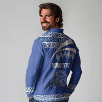 Personalised Tonga Tupou College Toloa Long Sleeve Polo Shirt 160 Years Anniversary Tongan Ngatu Pattern LT14 - Polynesian Pride