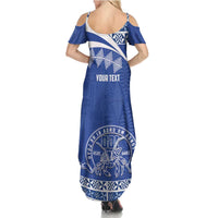 Personalised Tonga Tupou College Toloa Summer Maxi Dress 160 Years Anniversary Tongan Ngatu Pattern