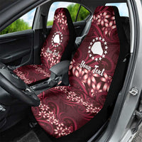 Personalised Cook Islands Mangaia Car Seat Cover Tiare Maori Polynesian Waves Tattoo