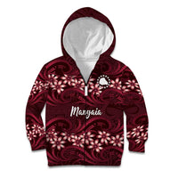 Personalised Cook Islands Mangaia Kid Hoodie Tiare Maori Polynesian Waves Tattoo
