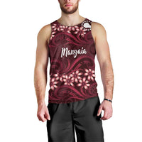 Personalised Cook Islands Mangaia Men Tank Top Tiare Maori Polynesian Waves Tattoo