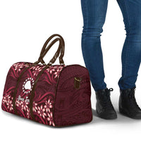Personalised Cook Islands Mangaia Travel Bag Tiare Maori Polynesian Waves Tattoo