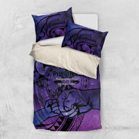 Philippines Father's Day Bedding Set Polynesian Tattoo Galaxy Vibes