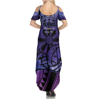 Philippines Father's Day Family Matching Summer Maxi Dress and Hawaiian Shirt Polynesian Tattoo Galaxy Vibes LT14 - Polynesian Pride