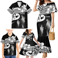 Guam Father's Day Family Matching Mermaid Dress and Hawaiian Shirt Chamorro Latte Stone Polynesian Pattern LT14 - Polynesian Pride