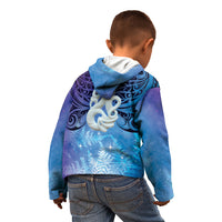 New Zealand Matariki Kid Hoodie Aotearoa Maori New Year Manaia Galaxy Vibes LT14 - Polynesian Pride