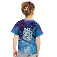 New Zealand Matariki Kid T Shirt Aotearoa Maori New Year Manaia Galaxy Vibes LT14 - Polynesian Pride