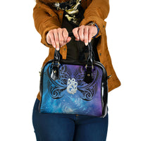 New Zealand Matariki Shoulder Handbag Aotearoa Maori New Year Manaia Galaxy Vibes LT14 One Size Blue - Polynesian Pride