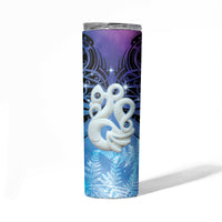 New Zealand Matariki Skinny Tumbler Aotearoa Maori New Year Manaia Galaxy Vibes LT14 - Polynesian Pride