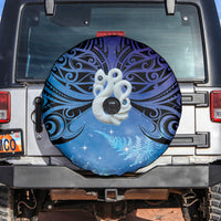 New Zealand Matariki Spare Tire Cover Aotearoa Maori New Year Manaia Galaxy Vibes LT14 Blue - Polynesian Pride